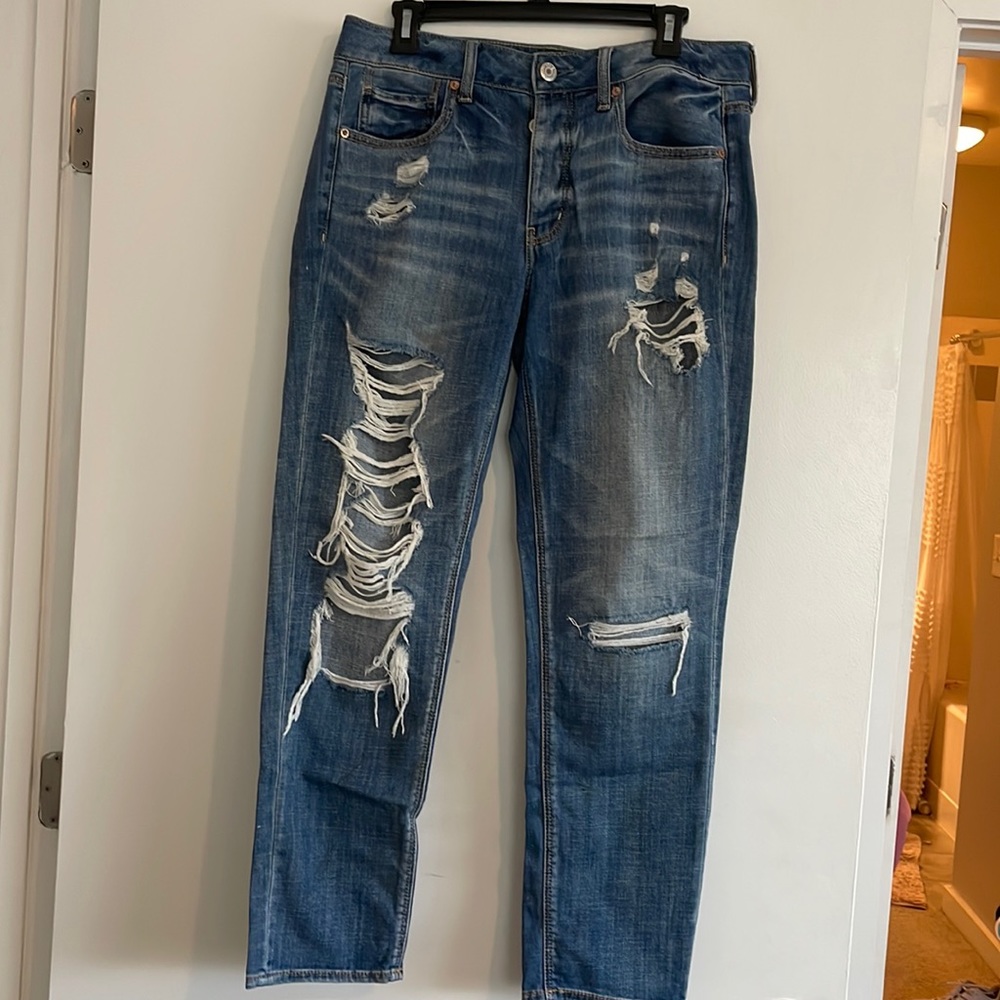American Eagle Tomgirl Jeans - blue denim